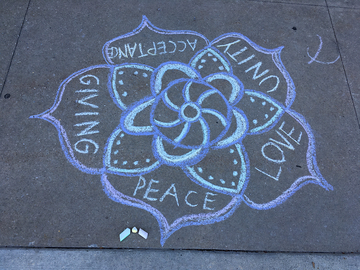 Chalk Mandala art
